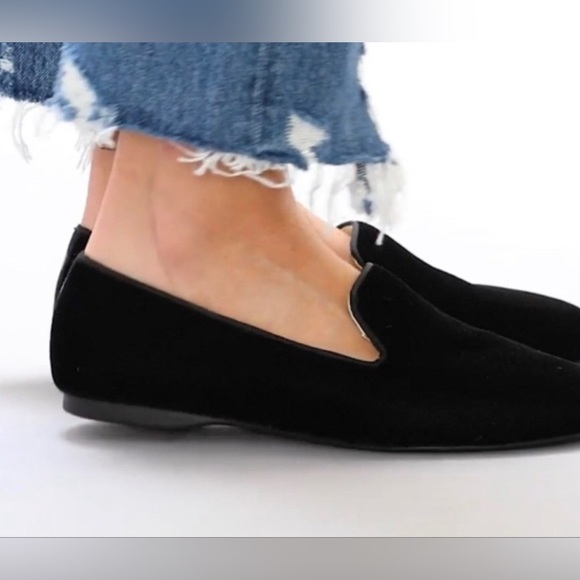 BIRDIES NWOB The Starling Black Velvet Slip On Flats Loafer Women's Size 11 - Picture 4 of 11